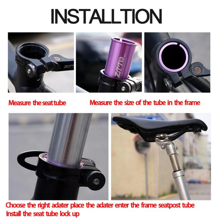 2pcs ZTTO Bicycle Seat Post Conversion Sleeve Reducer Cover, 25.4-27.2mm 001, 27.2-28.6mm 003, 27.2-30.4mm 004, 27.2-30.8mm 005, 27.2-31.6mm 006, 27.2-33.9mm 007, 31.8-34.9mm 008, 30.9-31.6mm 009, 25.4-30.9mm 010, 25.4-31.6mm 011, 27.2-30mm 012        ...