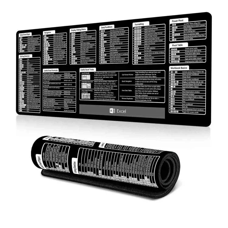 キーボードショートカットデスクマット マウスパッド 滑り止め オフィスデスクパッド コンピューターコマンド付き、300x600x2mm、300x600x3mm、300x700x2mm、300x700x3mm、300x800x2mm、300x800x3mm、400x800x2mm、400x800x3mm、400x900x2mm