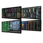 キーボードショートカットデスクマット マウスパッド 滑り止め オフィスデスクパッド コンピューターコマンド付き、300x600x2mm、300x600x3mm、300x700x2mm、300x700x3mm、300x800x2mm、300x800x3mm、400x800x2mm、400x800x3mm、400x900x2mm