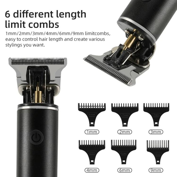 充電式 ヘアカットキット メンズ用 ヘアクリッパー - ゼロブレード トリマー ヴィンテージ オイルヘッド＆ハゲ頭スタイル用