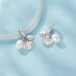 S925 Sterling Silver Pearl Shell Three-in-one Bracelet Beaded Pendant