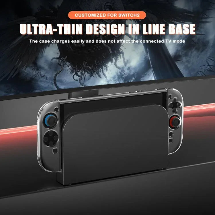 Nintendo Switch 2用 クリスタルシェルケース 分割型ゲームパッド透明保護カバー