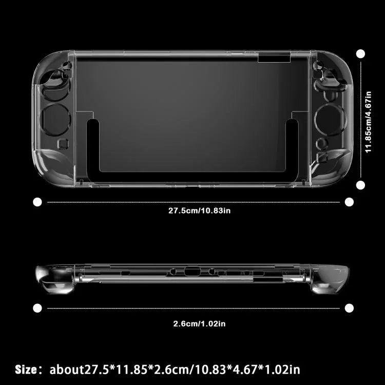 Nintendo Switch 2用 クリスタルシェルケース 分割型ゲームパッド透明保護カバー