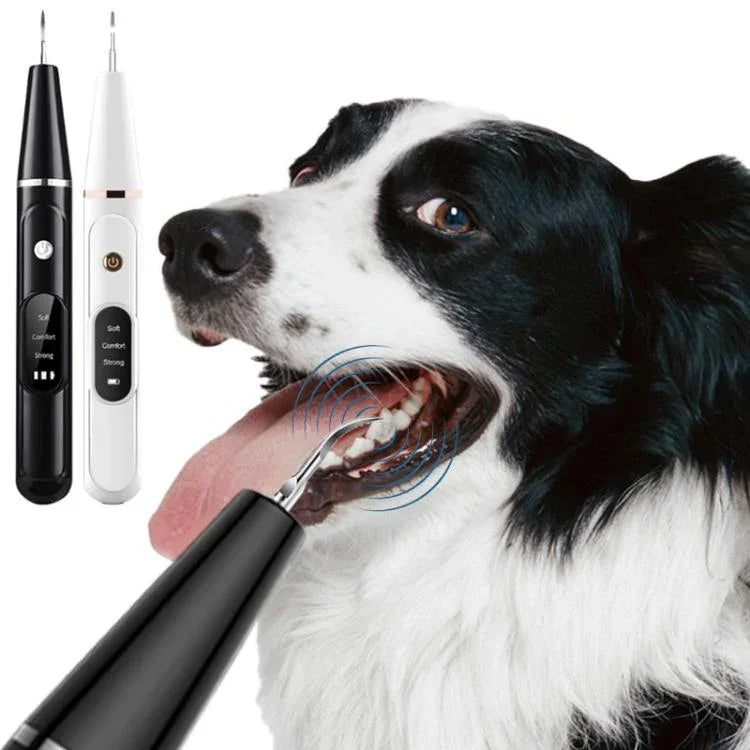 ペット用超音波歯クリーナー 犬用歯磨きキット プラーク・歯石除去 デンタルケアツール 3点セット（ホワイト）、3点セット（ブラック）、ギフトボックス付き口腔鏡（ホワイト）、ギフトボックス付き口腔鏡（ブラック）