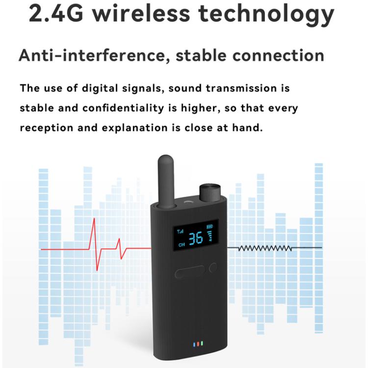 2.4G ワイヤレス オフィス会議ツアーガイド ワンウェイ 多人数向け説明マイク、YWI22 トランスミッター、YWI22 レシーバー