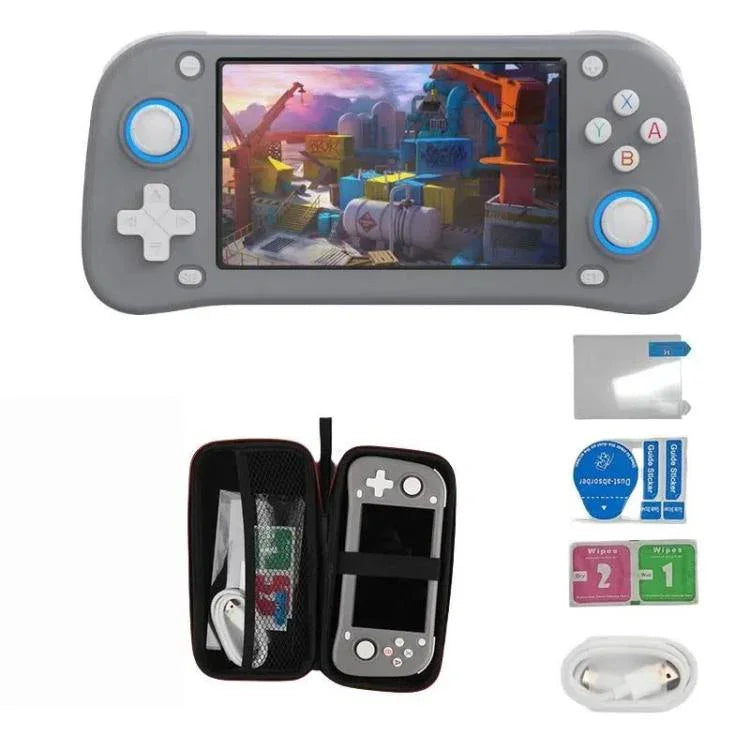 XF43 レトロハンドヘルドゲームコンソール オープンソース 4.3インチ大型画面 ゲームビデオプレーヤーコンソール, 64G, 128G