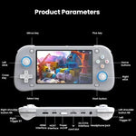 XF43 レトロハンドヘルドゲームコンソール オープンソース 4.3インチ大型画面 ゲームビデオプレーヤーコンソール, 64G, 128G
