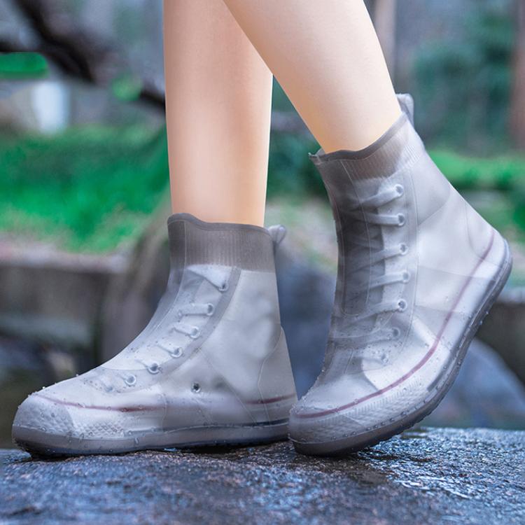 厚手耐摩耗防水シリコーンレインシューズカバー、S 31-33、M 34-36、L 37-39、XL 40-42、XXL 43-45