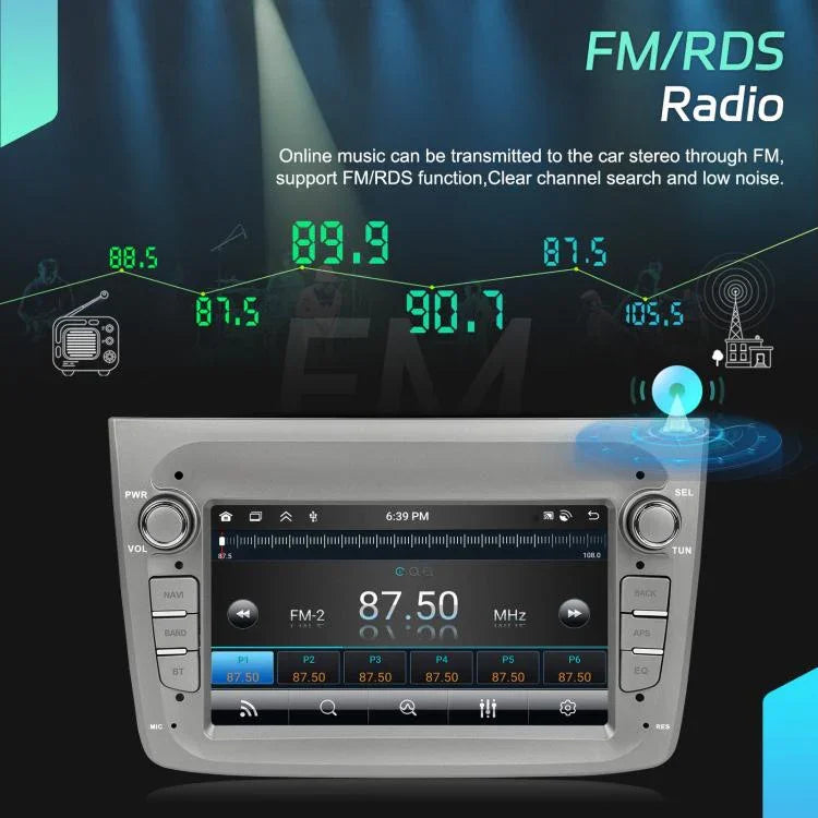 アルファロメオ MITO 2008-2016年用 7インチ 横型スクリーン Android 15 CarPlay カーセンターコントロール統合機, 4+64G, 2+64G