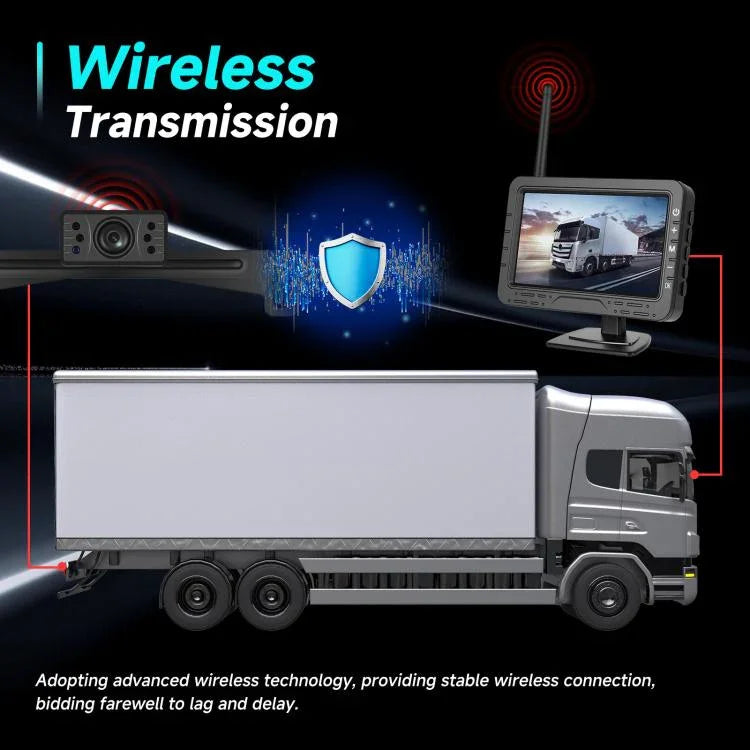 4.3 inch Digital Wireless HD 1 To 1 Reversing Display Car Center Control All-in-One Machine, With Long License Plate Holder North America, With Short License Plate Holder Europe