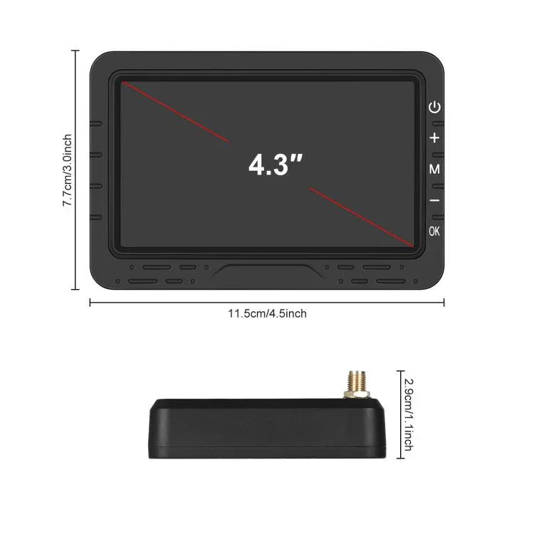 4.3 inch Digital Wireless HD 1 To 1 Reversing Display Car Center Control All-in-One Machine, With Long License Plate Holder North America, With Short License Plate Holder Europe