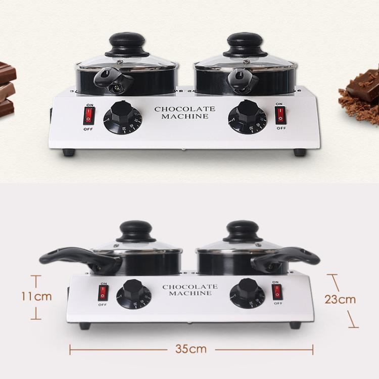 デザート作り用 ダブルシリンダー チョコレート ホットメルトマシン, USプラグ, UKプラグ, EUプラグ
