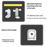3pcs /Pack Adhesive Hook Rack for Electric Razors Shaver & Beauty Tool Organizer Semi-Open Design for Easy Access