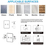 3pcs /Pack Wall-Mounted No-Drill Shaver Organizer Manual/Safety Razor Hook