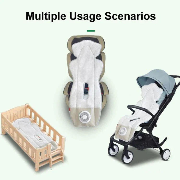 USB給電冷却パッド ベビーストローラーシートクッション ファン付き 3段階速度調整