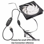 USBから小型4ピンブースターケーブル 調整可能速度 USBから12Vケースファンケーブル, 50cm, 98cm