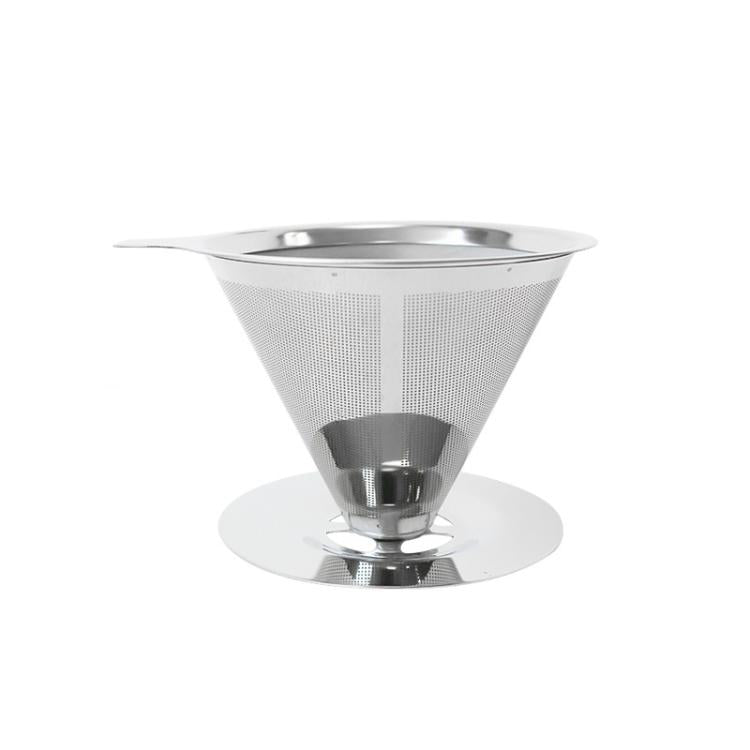 V60ステンレススチールコーヒーフィルター ベース付き ポアオーバー抽出用 1-2カップ 300メッシュ、1-3カップ 300メッシュ、1-4カップ 300メッシュ、1-4カップ 600メッシュ、1-6カップ 600メッシュ、1-8カップ 300メッシュ
