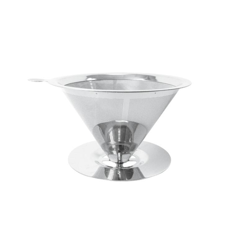 V60ステンレススチールコーヒーフィルター ベース付き ポアオーバー抽出用 1-2カップ 300メッシュ、1-3カップ 300メッシュ、1-4カップ 300メッシュ、1-4カップ 600メッシュ、1-6カップ 600メッシュ、1-8カップ 300メッシュ