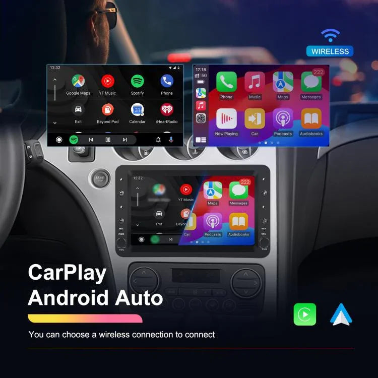 アルファロメオ 159 7インチ 横型スクリーン CarPlay カーナビゲーション カーセンターコントロール統合機, 2+64G, 4+64G