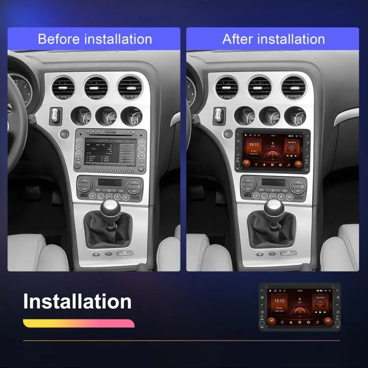 アルファロメオ 159 7インチ 横型スクリーン CarPlay カーナビゲーション カーセンターコントロール統合機, 2+64G, 4+64G