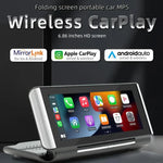 6.86インチ 折りたたみ式ポータブル Bluetooth カーMP5プレーヤー MirrorLink/CarPlay/Android Auto対応, B5370, B5370+4LEDリバースカメラ, B5370+8LEDリバースカメラ, B5370+12LEDリバースカメラ