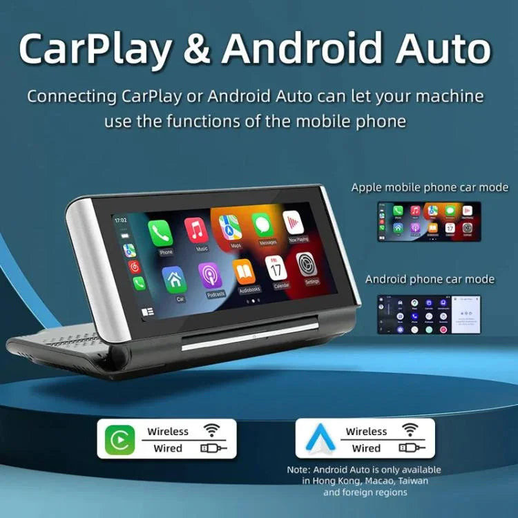 6.86インチ 折りたたみ式ポータブル Bluetooth カーMP5プレーヤー MirrorLink/CarPlay/Android Auto対応, B5370, B5370+4LEDリバースカメラ, B5370+8LEDリバースカメラ, B5370+12LEDリバースカメラ