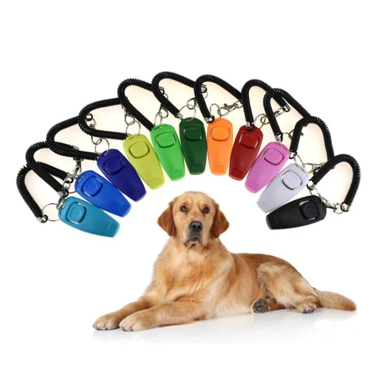 2イン1 ペットトレーニングクリック 犬笛 長いリストバンド付き