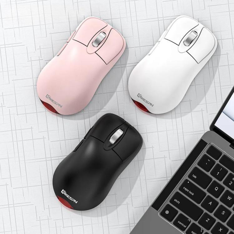 トリモード ワイヤレスゲーミングマウス 24000 DPI、6 RGBライティングモード、充電式、マクロプログラム可能、ブラック、ホワイト、ピンク、ワイヤレス充電ブラック、ワイヤレス充電ホワイト、ワイヤレス充電ピンク