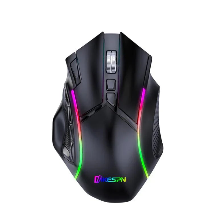 MKESPN W605 トリプルモード 24000 DPI 12キー ワイヤレスゲーミングマウス マクロカスタマイズ対応、W605