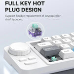 MKESPN 19キー USB-C 有線ゲーミングキーボード マクロプログラム可能 ホットスワップ対応 コントロールノブ＆ジョイスティックスクロールホイール付き、K811 ブラック
