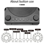 SDRD 木製ボックスカラオケマシン ワイヤレスデュアルマイク内蔵オールインワンスピーカーシステム Uディスク/TFカード対応