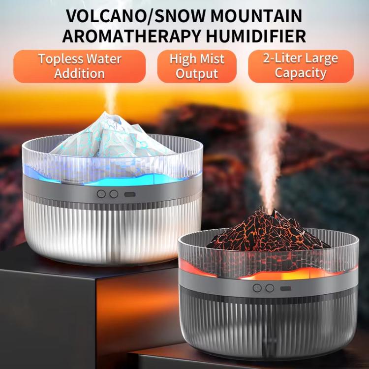 2L 火山性エッセンシャルオイルディフューザー 加湿器 大容量 アロマセラピーミストディフューザー トップフィルウォータータンク