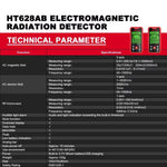 HABOTEST HT628B マルチフィールドEMFメーター 充電式電磁波測定器、HT628B