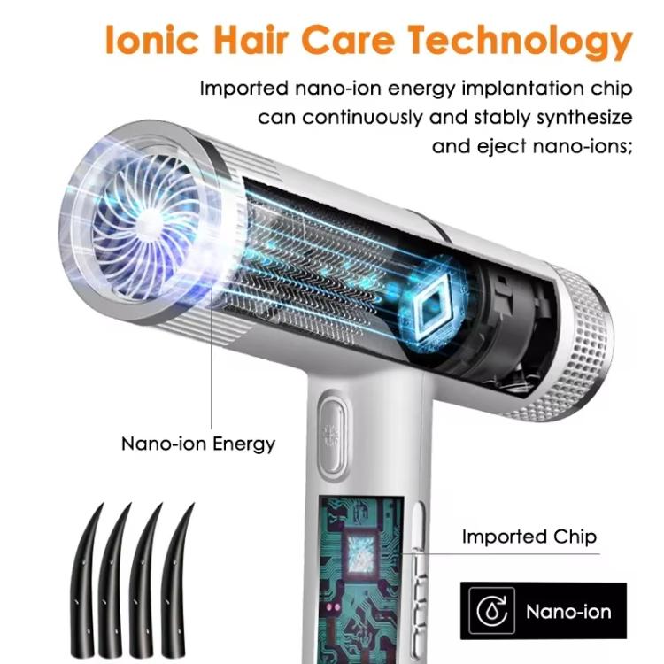 T字型ヘアドライヤー スマートインバーターテクノロジー搭載 高出力 ブロードライヤー 家庭＆サロン用、EUプラグ、3ノズル付きEUプラグ、USプラグ、3ノズル付きUSプラグ、UKプラグ、3ノズル付きUKプラグ