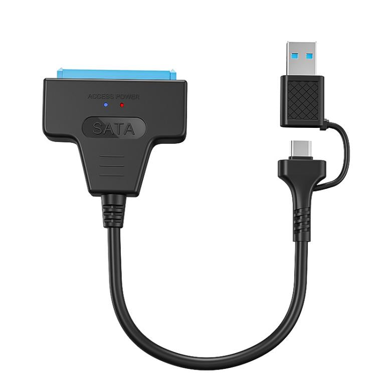 USB 3.0/USB-C から SATA 22ピン アダプターケーブル 2.5インチ ノートパソコン HDD/SSD 用、25cm