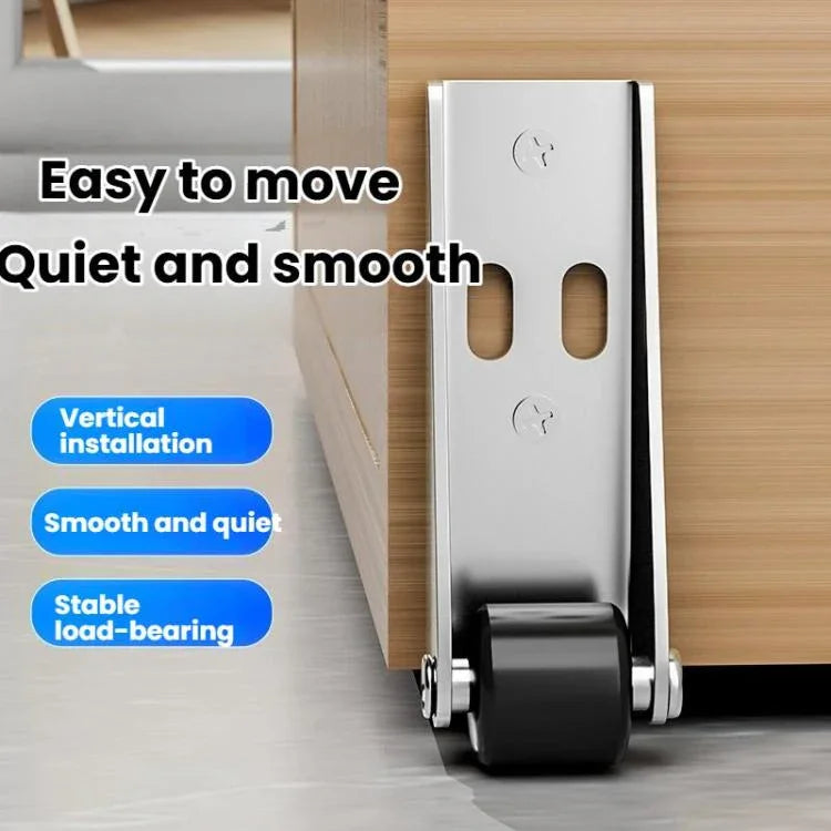 家具移動用およびスライドドア用サイド/垂直取り付けプーリー車輪 たわみ防止ローラー シルバー、オレンジ
