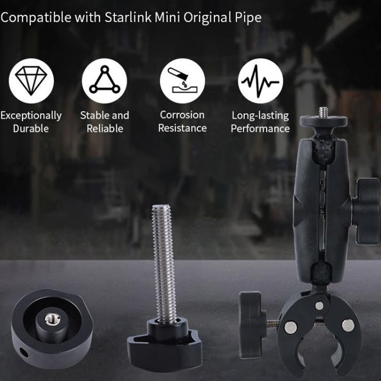 Starlink Mini アルミ合金ブラケットアダプター 重量用クランプブラケット、S8600
