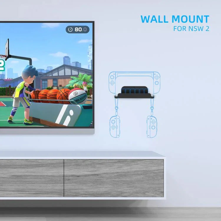 Nintendo Switch 2/Switch/Switch OLED & Joy-Con用壁掛けホルダー（ゲームカード収納付き）