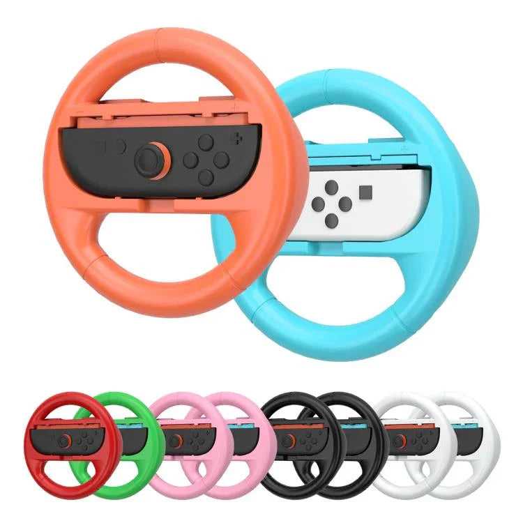 Nintendo Switch 2/Switch Joy-Conコントローラー用ステアリングホイールグリップ2個入りパック
