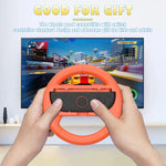 Nintendo Switch 2/Switch Joy-Conコントローラー用ステアリングホイールグリップ2個入りパック