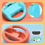 Nintendo Switch 2/Switch Joy-Conコントローラー用ステアリングホイールグリップ2個入りパック
