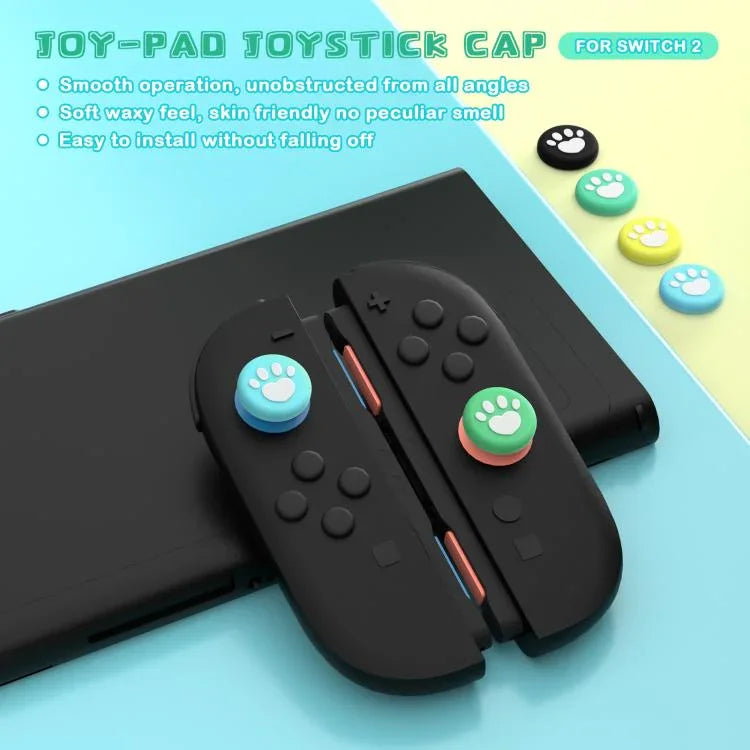 Nintendo Switch 2 Joy-Con用2ペア クロー柄シリコンサムグリップキャップボタンカバー
