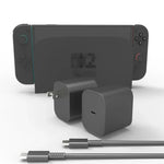 Nintendo Switch 2用急速充電器60W電源アダプター壁プラグ USB-Cケーブル付き、USプラグ