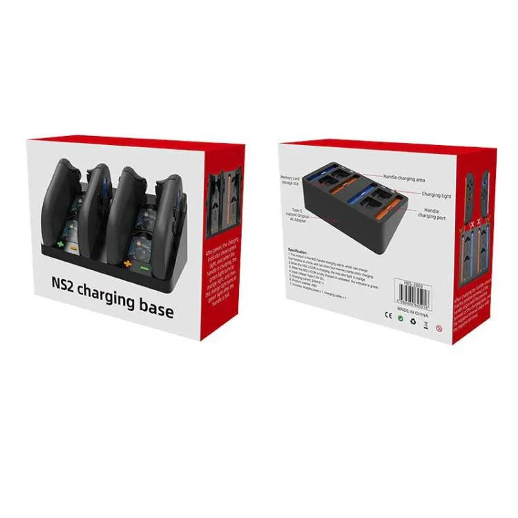 Nintendo Switch 2用4-in-1充電ドック 4コントローラー充電対応 4メモリーカードスロット付き、HBS-2803