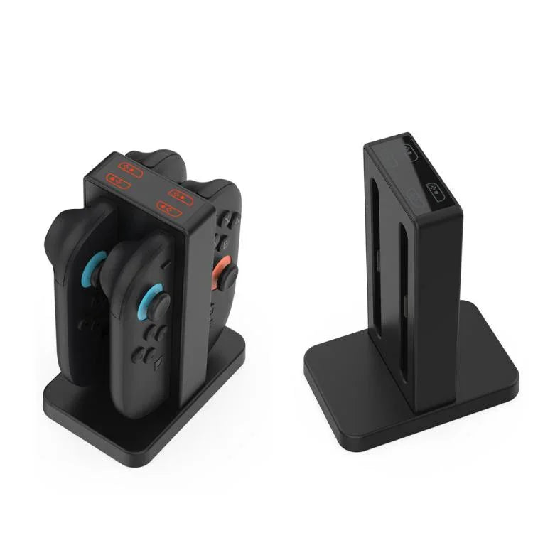 DOBE 4-in-1マグネティック充電ステーション Nintendo Switch 2コントローラー用 LEDインジケーター＆カートリッジ収納付き、TNS-3192B