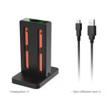 DOBE 4-in-1マグネティック充電ステーション Nintendo Switch 2コントローラー用 LEDインジケーター＆カートリッジ収納付き、TNS-3192B