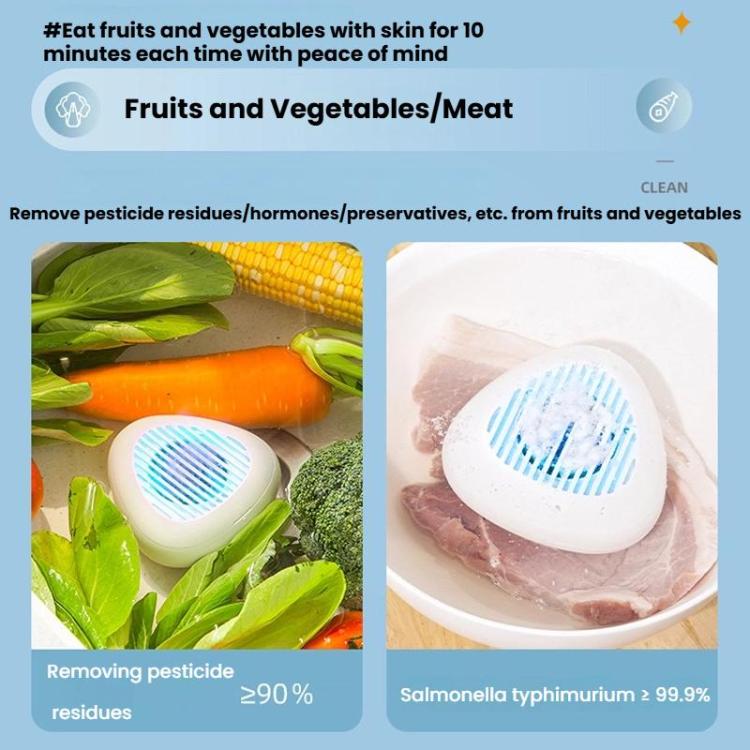 携帯用殺菌農薬残留除去用果物野菜洗浄機、英語