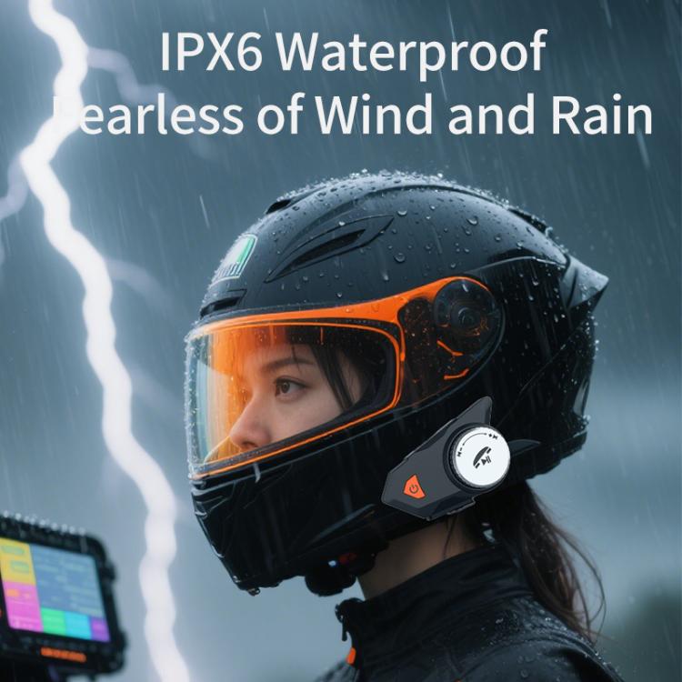 M9 バイク用ヘルメット Bluetooth ヘッドセット IPX6 防水、自動応答、ライダー/配達/グループインタコム向け高音質、M9