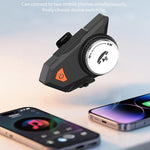 M9 バイク用ヘルメット Bluetooth ヘッドセット IPX6 防水、自動応答、ライダー/配達/グループインタコム向け高音質、M9