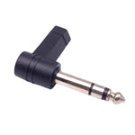 6.35mm から 3.5mm プラグ 90度 ヘッドフォンマイク オーディオアダプター、6.35mm から 3.5mm